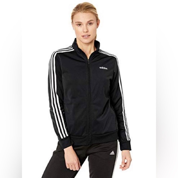 Adidas Women’s ESSENTIALS TRICOT Tri Stripe TRACK JACKET - Picture 1 of 5